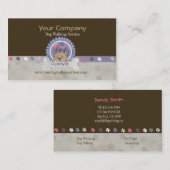 marche de chien et cartes de visite se reposants (Devant / Derrière)