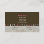 marche de chien et cartes de visite se reposants (Dos)