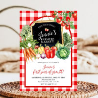 Marché de fermier Invitation pour un premier anniv