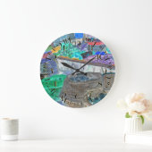 Marché de la pomme de terre Horloge Abstraite rétr (Maison)