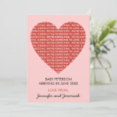 Marche de la Saint Valentin faire-part rose rouge (Debout devant)