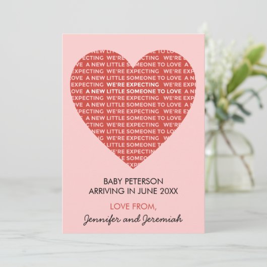 Marche de la Saint Valentin faire-part rose rouge  (Debout devant)