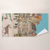 Marché de Noël Strasbourg France d'inspiration rét (Serviette de bain)