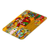 Marché de poisson de Noël Stat Magnet de chat (Côté Gauche)