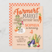 Marché des agriculteurs Invitation d'anniversaire (Devant / Derrière)