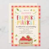 Marché des agriculteurs Invitation d'anniversaire (Devant / Derrière)
