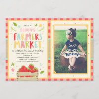 Marché des agriculteurs Invitation d'anniversaire 