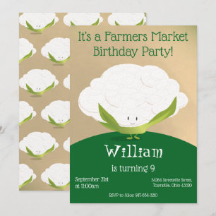 Marché des agriculteurs Invitation d'anniversaire