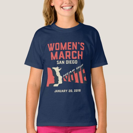 Marche des femmes San Diego long tshirt à manches (Devant)