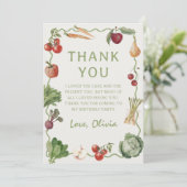 Marché des fermiers Légumes Carte de remerciements (Debout devant)