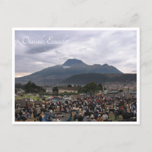 Marché du bétail Otavalo, Équateur, carte postale