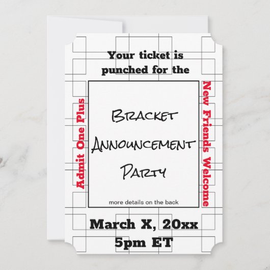 Marche Faire-part de basket-ball (Devant)