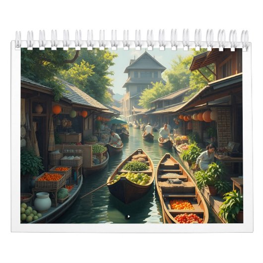 Marché flottant Siam avec calendrier (Protection)