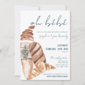 Marché français - Baguette - Invitation Baby showe (Devant)