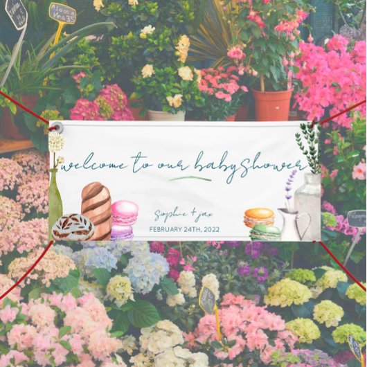 Marché français - Grande bannière de bienvenue en