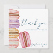 Marché français - Macarons - Carte de remerciement (Devant)