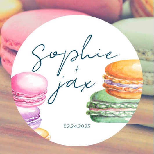 Marché français - Macarons - Sticker de la préfére