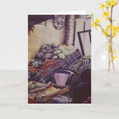 Marché hongrois Place Budapest Carte de voeux (Fleur jaune)