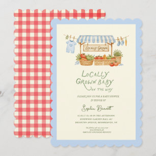 Marché Local Invitation à une Baby Shower