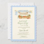 Marché Local Invitation à une Baby Shower (Devant)