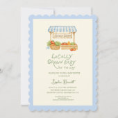 Marché Local Invitation à une Baby Shower (Devant)