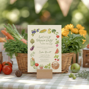 Marché Local Invitation à une Baby Shower