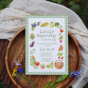 Marché Local Invitation à une Baby Shower