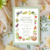 Marché Local Invitation à une Baby Shower