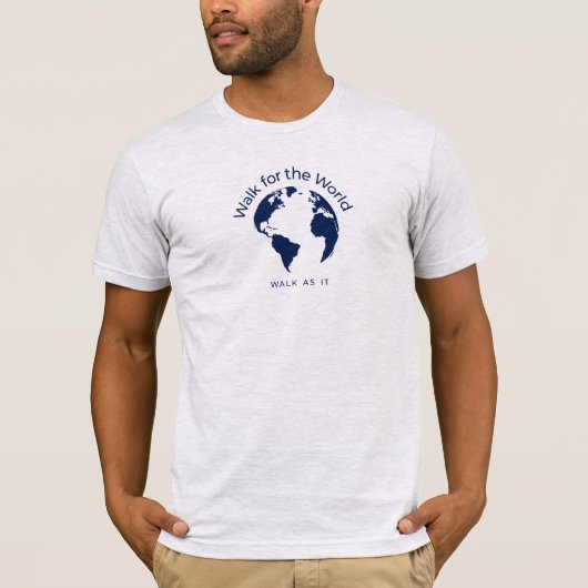 Marche Pour Le Monde T-Shirt - Unisex Ash Grey (Devant)