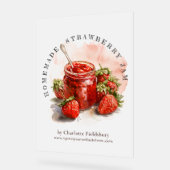 Marché rustique de confiture de fraises maison (Angle)