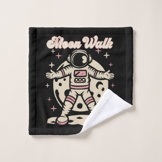 Marche sur la Lune Astronaute (Gant de toilette)
