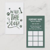 marchent le bokeh de carte de timbre de chien (Devant / Derrière)