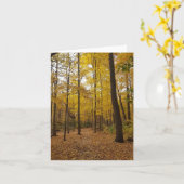 marcher dans les bois carte de voeux (Fleur jaune)