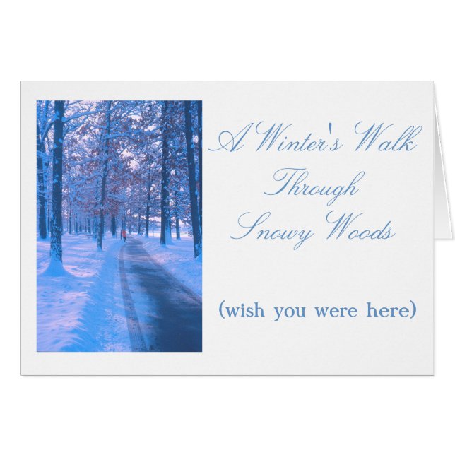 "MARCHER DANS LES BOIS DE NEIGE" (Devant Horizontal)