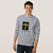 Marcher dans l'Esprit / Croix Sweatshirt masculin (Devant entier)