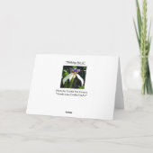"Marcher Iris 2." Carte de vœux (Dos)