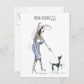 Marcher le chien Nouvelle carte d'adresse (Devant / Derrière)