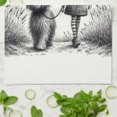 Marcher le chien serviette de cuisine (Plié)