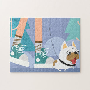 Marcher le puzzle du chien