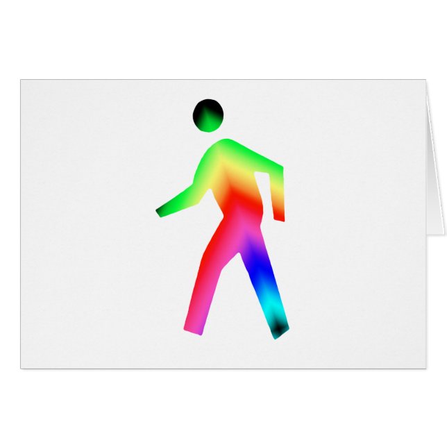 Marcher l'homme arc-en-ciel (Devant horizontal)