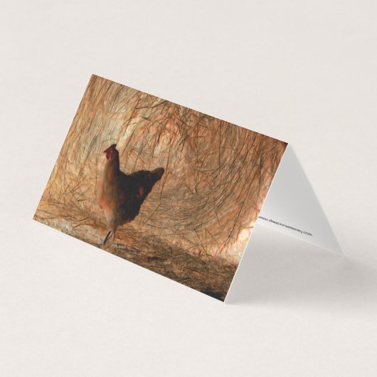 "Marcher" - Numériquement photo améliorée poulet e (Front)