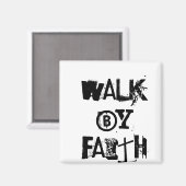 Marcher par Foi 2 Corinthiens 5:7 Magnet (Recto/Verso)