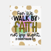 Marcher par la foi Bible Verse (Recto)