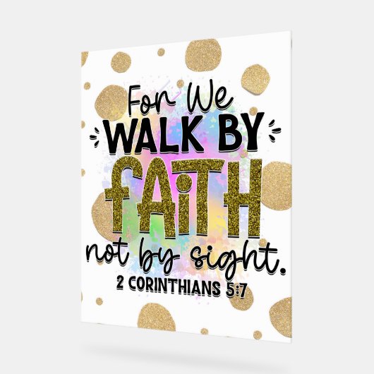 Marcher par la foi Bible Verse (Angle)