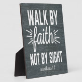 Marcher Par La Foi Pas Par Vue Plaque Tabletop (Côté)