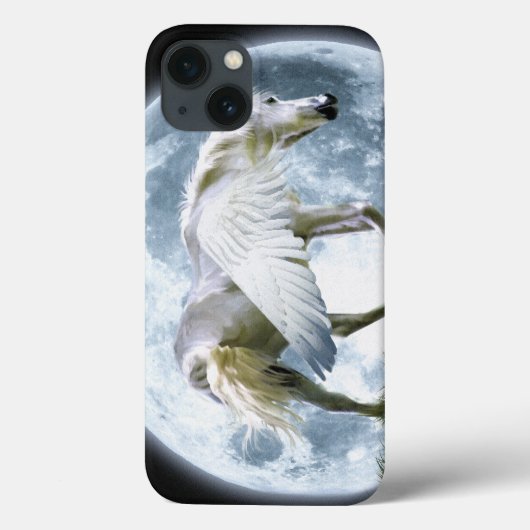 Marcher Pegasus & Pleine lune Imaginaire Coque Art (Verso)