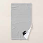 Marcher Silhouette D'Oie Sur Gris (Serviette à main)