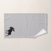 Marcher Silhouette D'Oie Sur Gris (Serviette à main)