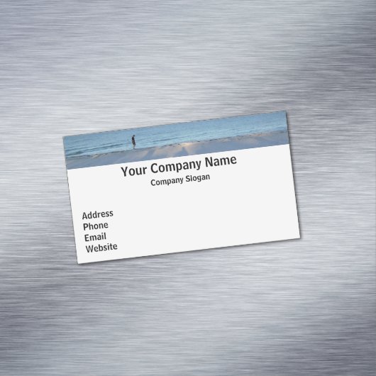 Marcher sur la plage Carte de visite magnétique #1 (In Situ)