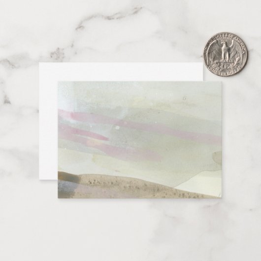 "Marcher sur le sable" : Carte originale Abstraite (Devant/Arrière en situation)